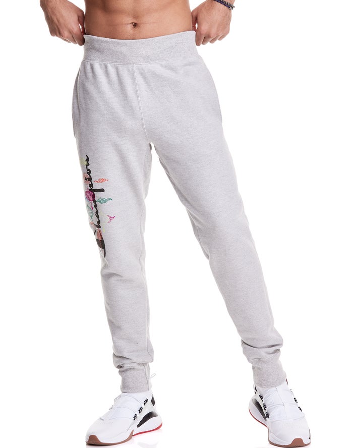 Champion Joggingbroek Heren - Grijs - Reverse Weave Lunar C With Lanterns ( 523469-QGB )